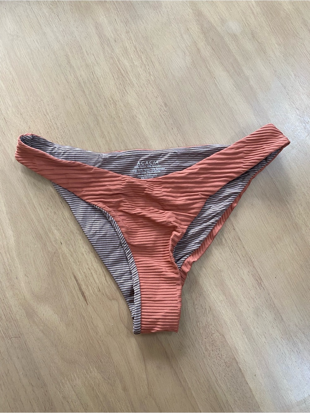 ACACIA Ribbed Orange Zuma Bottoms